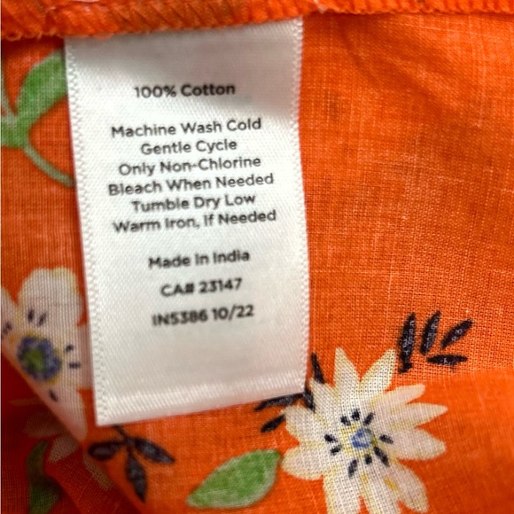 Talbots COTTON BUTTON FRONT SHIRT - LIVELY DITSY New without tag - Picture 11 of 13